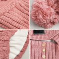 thumbnail image 4 of Gorro de punto con orejeras y bufanda circular, gorro cálido de punto a prueba de viento de invierno siamés para mujer (rosa, mediano) JAMW Sencillez, 4 of 5