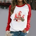 thumbnail image 2 of asdoklhq Clearance Plus Size Christmas Clothing, Women's Print O-Neck Pullover Tops Long Sleeve Comfortable Blouse Sweatshirt, 2 of 4