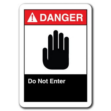 Danger Sign - Do Not Enter 7"x10" Plastic Safety Sign ansi osha