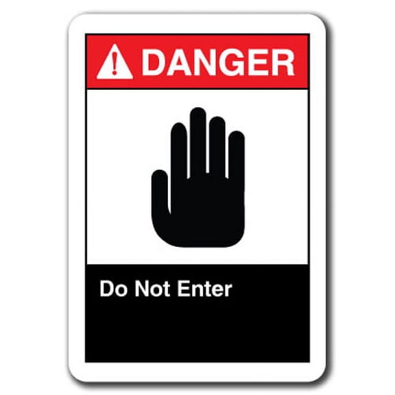 Danger Sign - Do Not Enter 7"x10" Plastic Safety Sign ansi osha