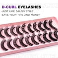 thumbnail image 4 of 10Pairs 3d Russian, D Curl Lash Strips, 15mm Wispy Fake Lashes that Look Like Extensions, Natural False Lashes Mink, 4 of 14