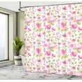 thumbnail image 4 of Ambesonne Floral Shower Curtain, Hibiscus Chamomiles Pattern, 69"Wx70"L, Soft Pink Avocado Green, 4 of 4