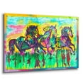thumbnail image 2 of Epic Art 'Three Horses' by Dean Russo, Acrylic Glass Wall Art, 36"x24", 2 of 8