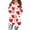 White-1, variant on Women's Valentine's Coat Long Sleeve Heart Print Tunic Lounge Cardigan Top White-3 S