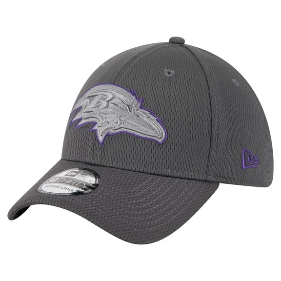 Men's New Era Graphite Baltimore Ravens Main 39THIRTY Flex Hat