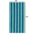 thumbnail image 2 of Mainstays Cabana Stripe Cotton Blend Beach Towel, 58" x 28", Teal & Green, 2 of 4