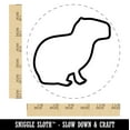 thumbnail image 2 of Capybara Sitting Outline Self-Inking Rubber Stamp Ink Stamper - Blue Ink - Large 1-1/2 Inch, 2 of 7