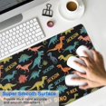 thumbnail image 4 of Long Mouse Pads for Desk,Black Cartoon Dinosaurs Names Pattern Desk Mats on Top Of Desks, Desk Mouse Pad Extra Large with 3mm Non-Slip Base and Stitched Edge for Gaming,Office,Work,Home 31.5"x15.7", 4 of 6
