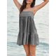 thumbnail image 3 of Vestido Wenrine, minivestido de verano a cuadros, para mujer, negro con bolsillos, 3 of 6