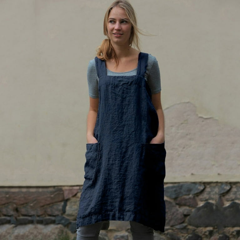Womens cotton pinafore clearance dress