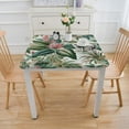 thumbnail image 3 of HAOXIT Summer Fun Tropical Forest Abstract Impressions Vinyl Flannel Back Tablecloth (Square) 44''x44'', 3 of 7