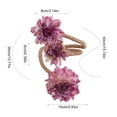 thumbnail image 3 of Linnome Faux Flower Jute Rope Curtain Tieback Handmade Bendable Fabric Flower Drape Holdback No Drill Decor for Living Room and Bedroom Boho Farmhouse Style 15.75x3.15in, 3 of 6