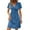 LYQ1_Light Blue, variant on Meichang Summer Dresses for Women V Neck Twist Front Short Sleece Mini Dresses A-Line Soft Party Dress Casual Solid Work Tshirt Dress
