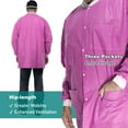 thumbnail image 5 of Disposable Lab Jackets, SMS Material, Hip Length, 3 Pockets, 50 Pack – Small, Pink, 5 of 7