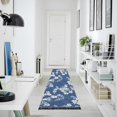 thumbnail image 4 of Yayeee Runner Rug for Bedroom 2'x6' Machine Washable Hallway Non Slip Mat, Floral Ocean Waves, 4 of 8