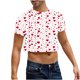 thumbnail image 1 of Camisas de Manga Corta de los Hombres, Moda Verano Ocio Impresión, Cuello Redondo Cultivo Manga Corta Superior, 1 of 9