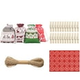 thumbnail image 1 of SUNSIOM Christmas Candy Bag Set Hanging Drawstring Gift Bags Treat Bags with Rope and Tag/Stickers, 1 of 6