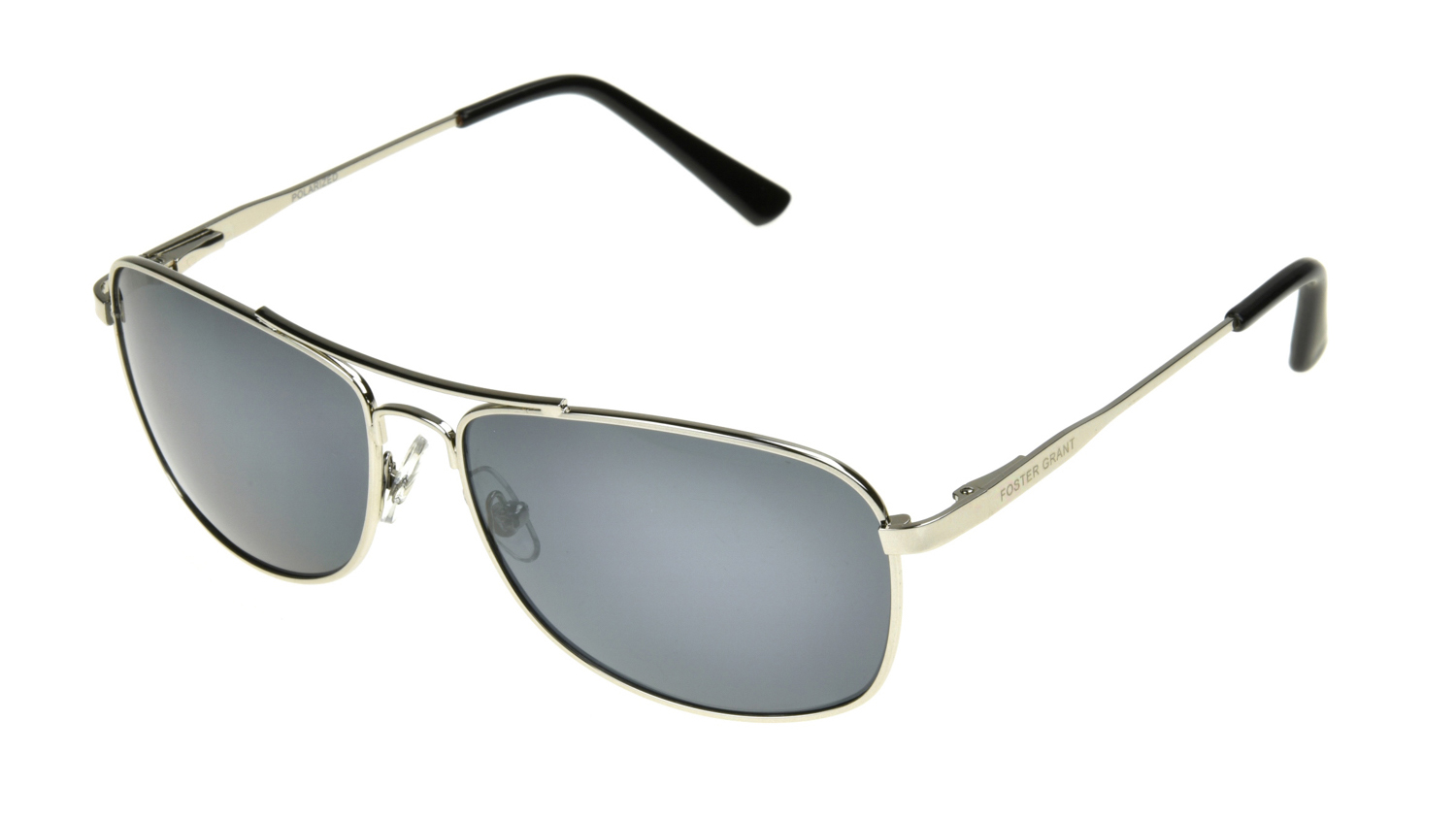 Foster Grant Men's Square Fashion Sunglasses Silver - image 2 of 7