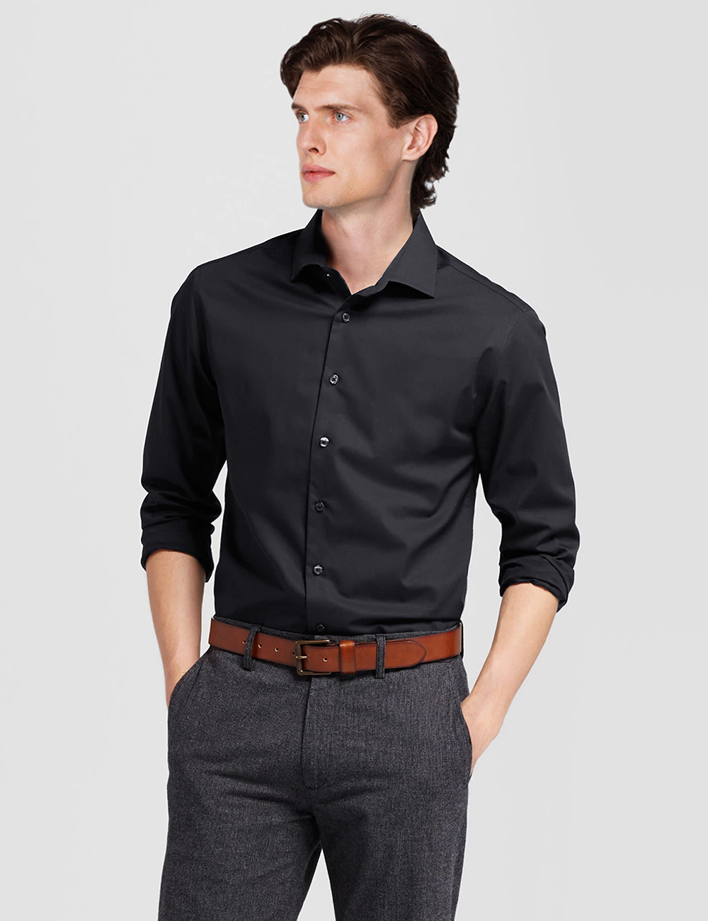 Men's Big & Tall Classic/Regular-Fit Long Sleeve Solid Dress Shirt ...