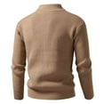 thumbnail image 4 of NTACZA Quarter Zip Sweaters for Man Mock Neck Yellow Sweaters Classic Fit Stretch Stand Collar Pullover Men's Jumpers 4XL, 4 of 7
