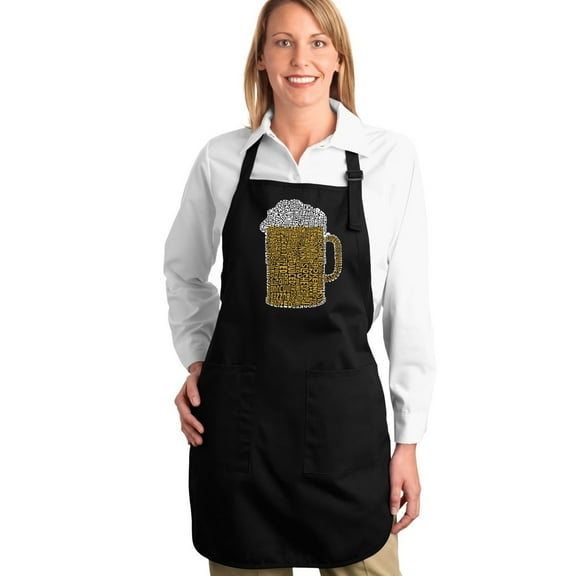 LA Pop Art Full Length Word Art Apron - Slang Terms for Being Wasted