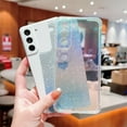 thumbnail image 5 of for Samsung Galaxy S21 FE 5G Case Holographic Iridescent, Gradient Bling Glitter Clear Women Phone Case with Camera Lens Cover Soft Shockproof Cute Heart S21 FE 5G Case 6.4" (Purple Heart), 5 of 6