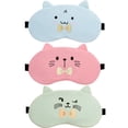 thumbnail image 1 of Bangcool 3PCS Sleep Mask Cute Animal Elastic Sleep Eyeshade Eye Sleep Cover with Ice Pack, 1 of 10