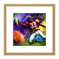thumbnail image 1 of American Football Sport Training 33 Shirt Modern Abstract Oil Painting Square Wooden Framed Wall Art Print Picture 8X8 Inch, 1 of 4