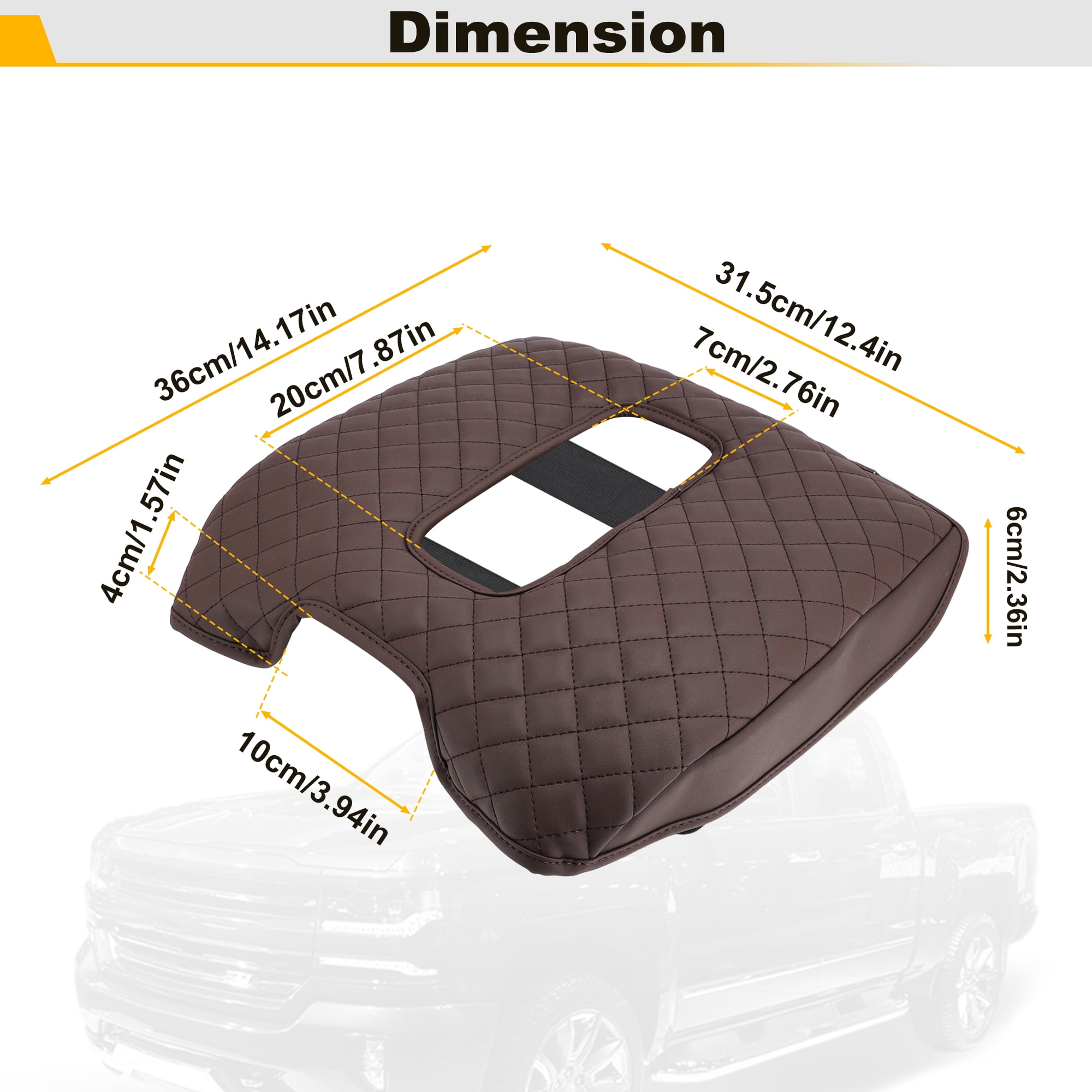 Unique Bargains Center Console Armrest Cover for Chevy