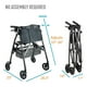 thumbnail image 2 of Andador con ruedas Stander Wonder Plus, ligero y plegable, fácil de plegar y transportar, ideal para personas mayores y adultos, con ruedas de 6 pulgadas, frenos con bloqueo y asiento acolchado con re, 2 of 5