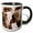 Black/White, variant on 3drose, New Mexico, Santa Fe, Plaza, Cattle Skulls on Display - Us32 Rca0064 - Rob Casey, 11oz Two-tone Black Mug