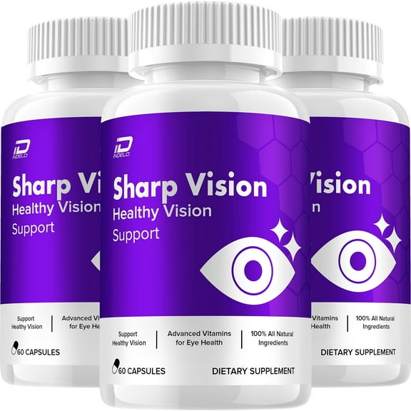 Sharp Vision Eye Support Supplement – SharpVision Capsules Eye Vitamins Healthy Vision, 3 Pack, 180 Capsules