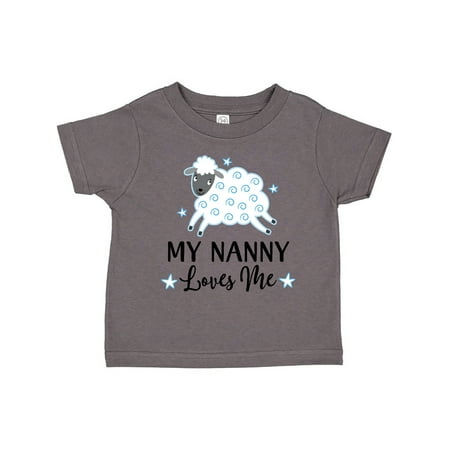 

Inktastic My Nanny Loves Me Baby Lamb Gift Toddler Boy or Toddler Girl T-Shirt