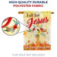 thumbnail image 4 of America Forever Fall For Jesus He Never Leaves House Flag 28 x 40 inch Fall Flower Wreath Autumn Floral Thanksgiving Religious Bible Cross Yard Outdoor Double Sided Decoration, 4 of 5