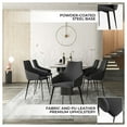 thumbnail image 3 of LeisureMod Sonnet Dining Chair, Mid-Century Modern Ergonomic Armchairs with Upholstered Seating and Sturdy Iron Legs for Kitchen and Dining Room (Grey), 3 of 10