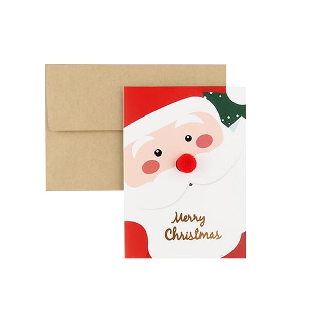 Tarjeta de felicitación de Navidad de papel Kraft vintage Tarjeta de regalo de bendición hecha a mano con sobre Wmkox8yii hjk289