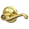 thumbnail image 3 of Schlage Lock F40VFLA605 Flair Privacy Lever Lock, Bright Brass, 3 of 7