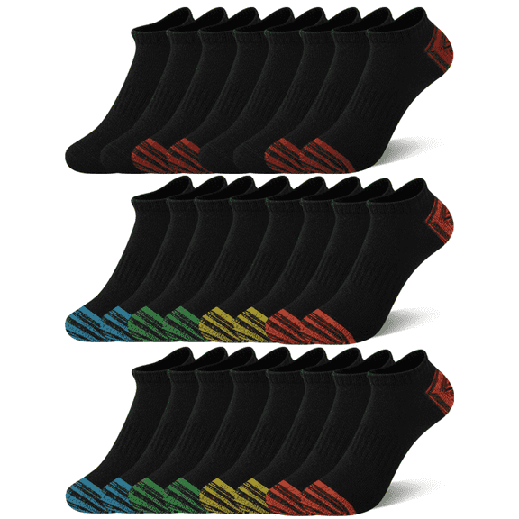 EALLCO 12 Pack Womens Cushion Ankle Socks Arch Support Breathable Athletic Socks for Women