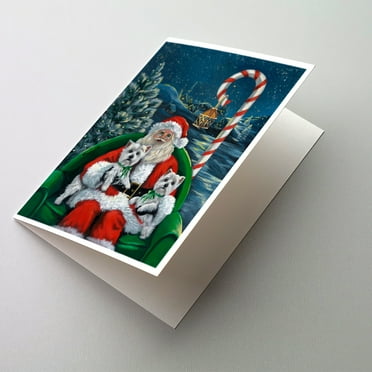 Caroline's Treasures Westie Christmas Greeting Cards with Envelopes, 5" x 7" (8 Count)