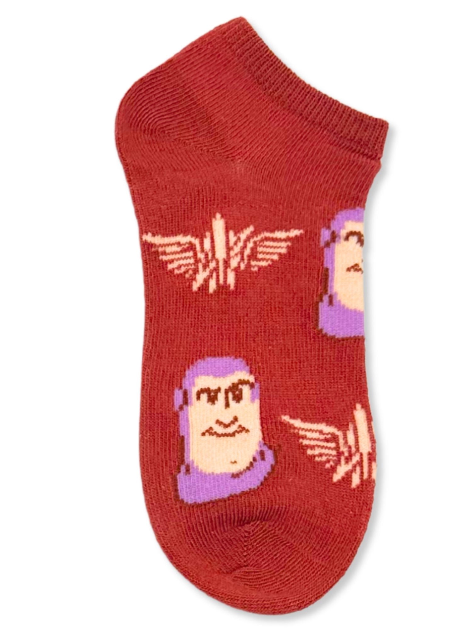 Disney Pixar Toy Story Boys No-Show Socks, 5-Pack, Sizes S/M-M/L