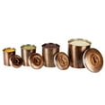thumbnail image 5 of nu steel Etched Antique Copper Stainless Steel 4pc Canister Set, Beautiful Food Storage Container for Kitchen Counter, Tea, Sugar, Coffee, Caddy, Flour Canister with Rubber seal lid, TG-1392AC-SET4, 5 of 5