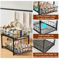 thumbnail image 4 of NUBILY Under Sink Organizer 2 Tier Pull Out,Rustproof Under Cabinet Organizer,Multipurpose Sliding Drawer Shelf Storage for Kitchen Bathroom Cabinet, 4 of 9