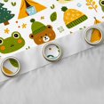 thumbnail image 4 of Manfei Lovely Bear Kitchen Curtains,Cute Camping Print Black Out Curtains Pack of 2 (42x63 Each),White, 4 of 7