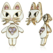 Betsey Johnson Cat Front Back Earrings C80