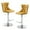 Gold, variant on Tcbosik Bar Stools Set of 2, Modern Swivel Bar Chairs, Adjustable Velvet Upholstered Barstools Counter Height with Tufted Backrest & Chrome Base for Bar, Kitchen Island, Dining Room, Khaki
