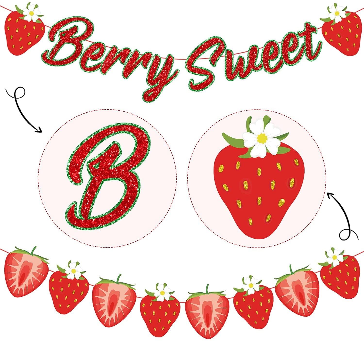 A Berry Sweet Baby Girl is on the Way Baby Shower Party Decal Baby