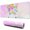 Rainbow Unicorn Pattern, variant on Long Mouse Pads for Desk,Pink Cartoon Unicorn Pattern Desk Mats on Top Of Desks, Desk Mouse Pad Extra Large with 3mm Non-Slip Base and Stitched Edge for Gaming,Office,Work,Home 31.5"x11.8"