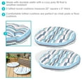 thumbnail image 3 of Sunnydaze Set of 2 Polyester Tufted Large Round Floor Cushions - Seaside Stripes, 3 of 7