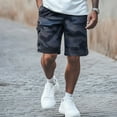 thumbnail image 2 of Casual Shorts for Men Summer Casual Shorts Bermuda Camo Overalls Wear Large Size Pants Grey XL, 2 of 4