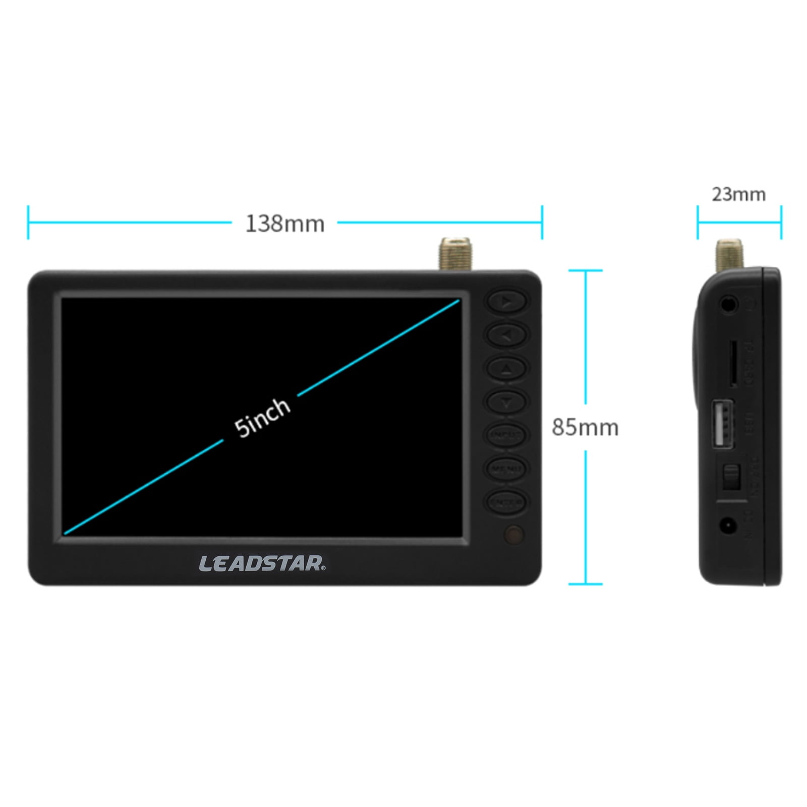 Video Player,Video Pocket Tv Car Tv Car Player D5 Screen Portable Pocket 5-inch Screen Portable Radio Tf Tv Player U With Remote Player 5-inch Screen Portable Pocket Tv Eryue
